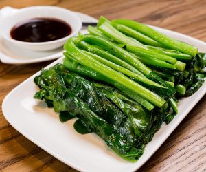 Healthy Steamed Vegetables with Oyster sauce at Joyful House Hornsby